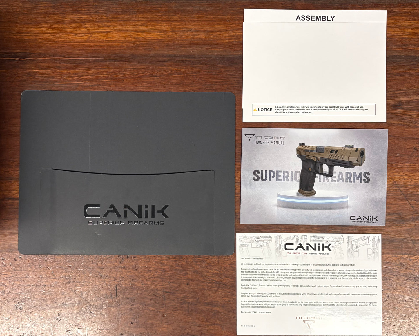 Canik TTI Combat 9mm Pistol - Smoke 10 RND With 3x Magazines