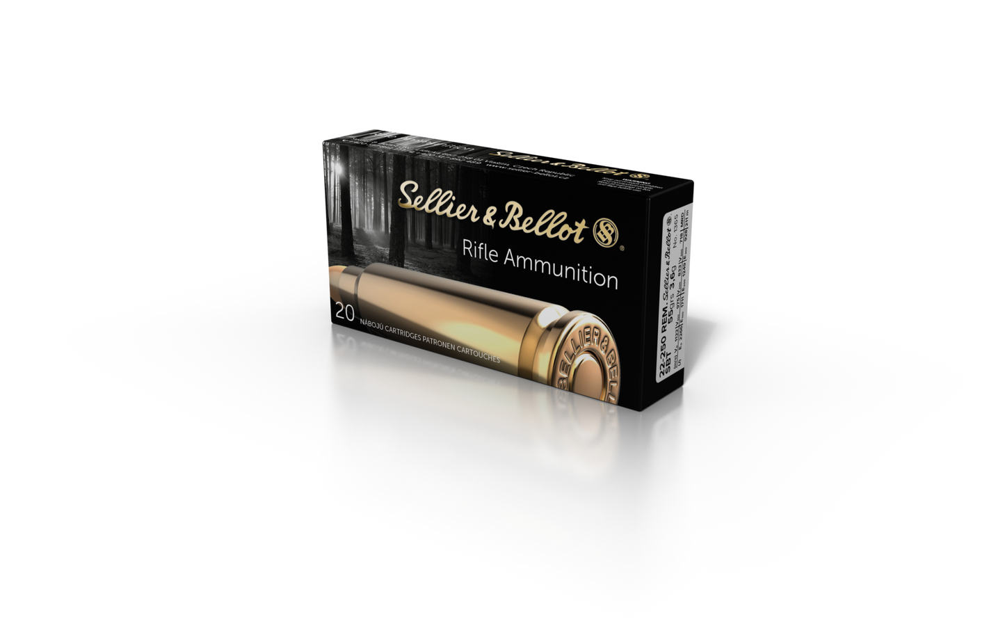 SELLIER AND BELLOT SBV330422 22-250 Rem 55gr SP 20 Pack