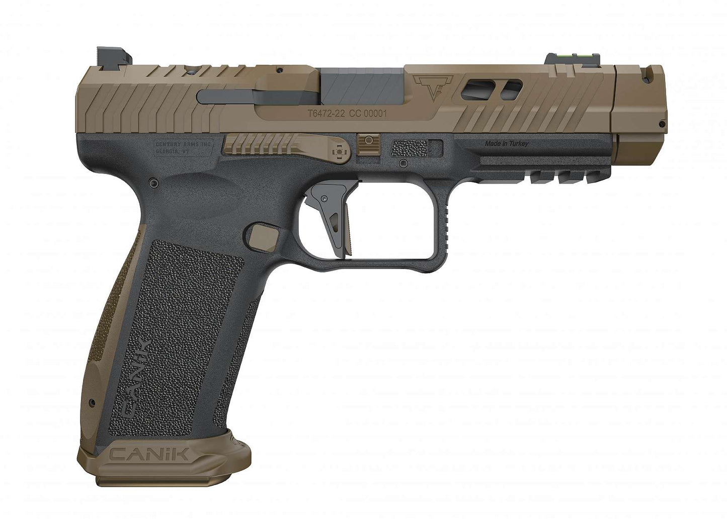 Canik TTI Combat 9mm Pistol - Bronze / Black 10 RND With 3x Magazines