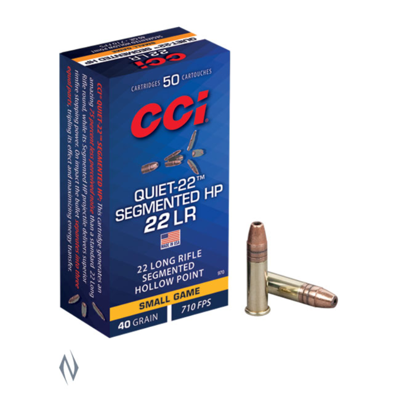 CCI 22LR QUIET 40GR SEGMENTED HP 710FPS