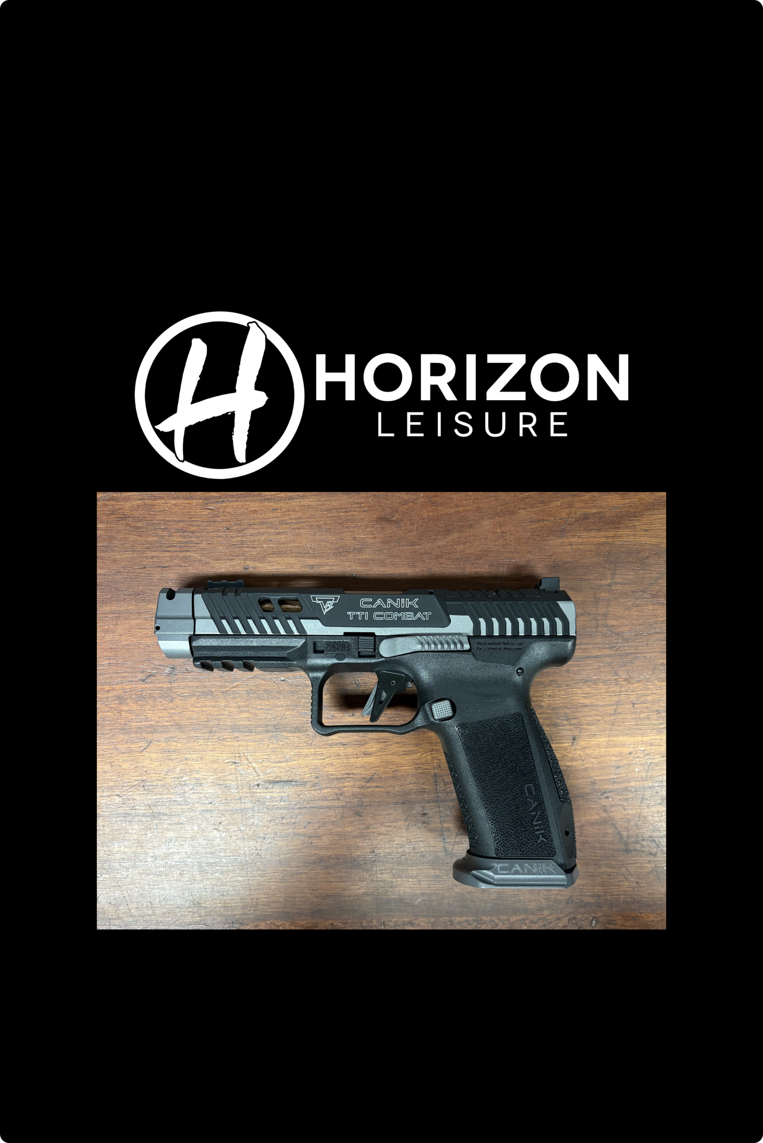 Canik TTI Combat 9mm Pistol - Smoke 10 RND With 3x Magazines