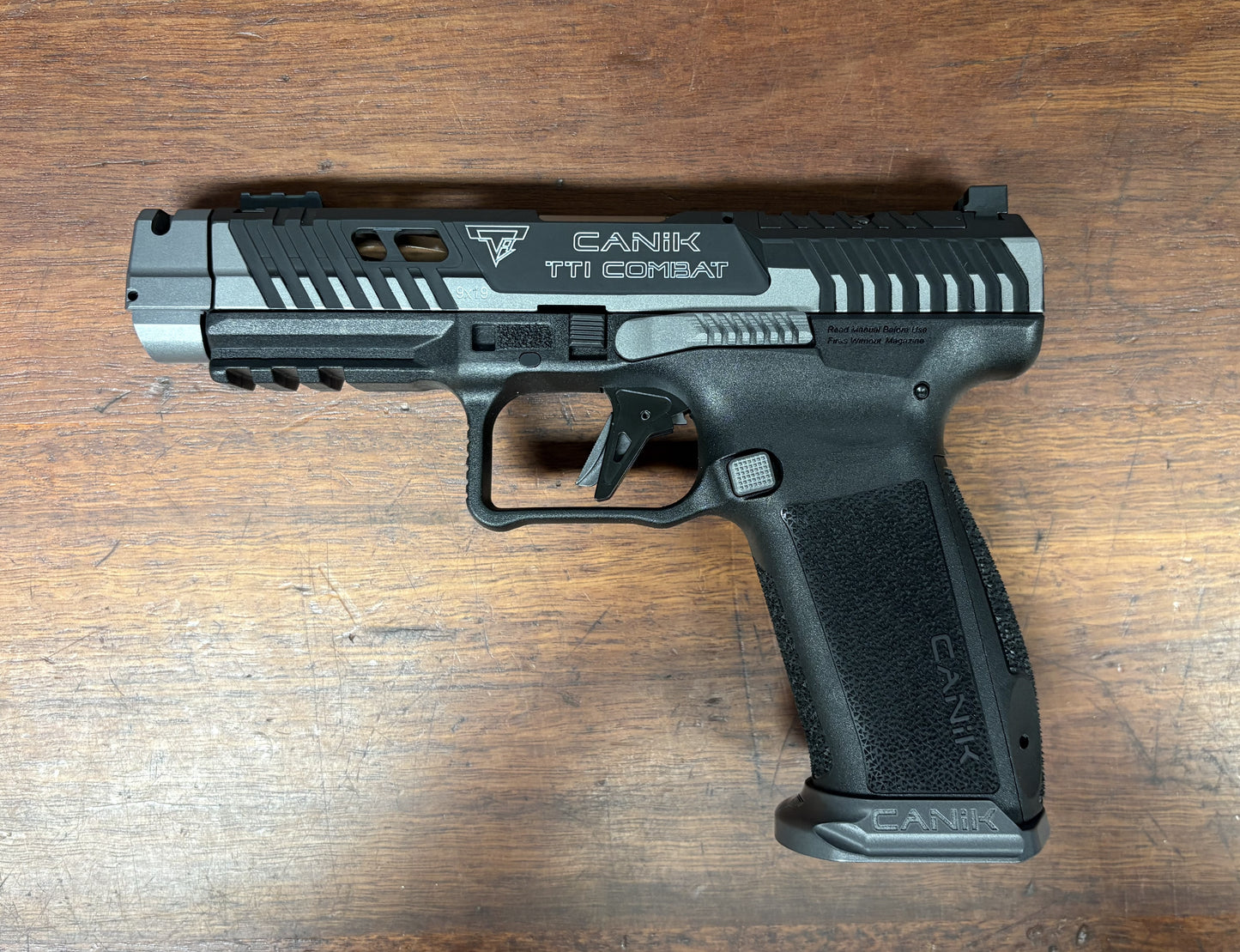 Canik TTI Combat 9mm Pistol - Smoke 10 RND With 3x Magazines