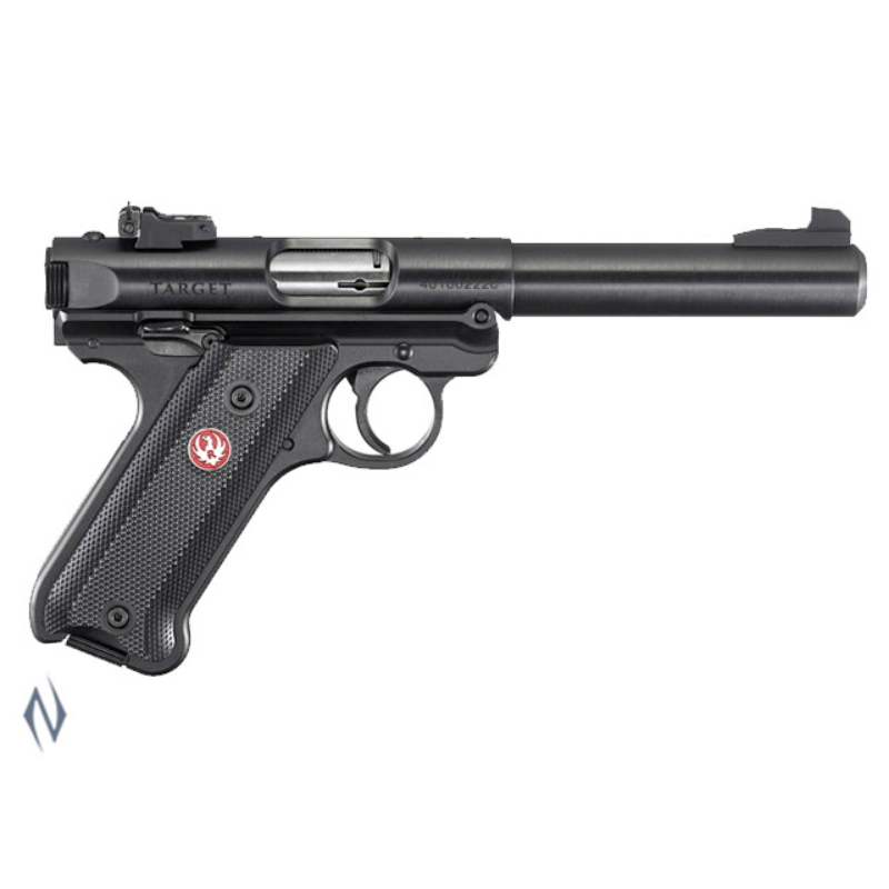 RUGER MKIV 22LR TARGET BLUED 140MM